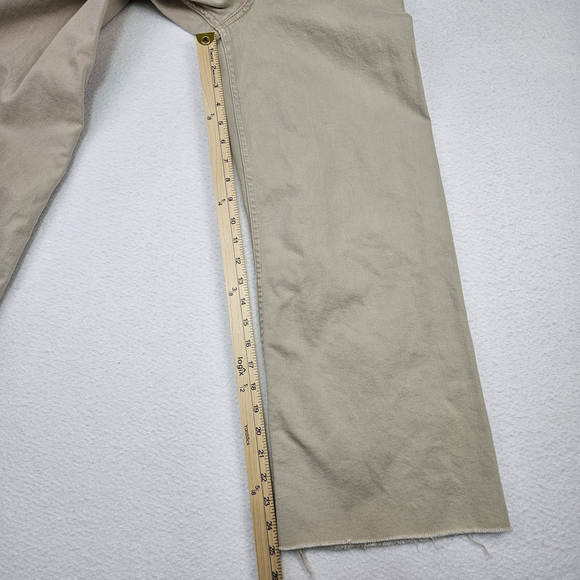 Zara High Rise Marine Wide Leg Raw Hem Pants Girls Juniors Size 13-14 Adjustable - Picture 13 of 16